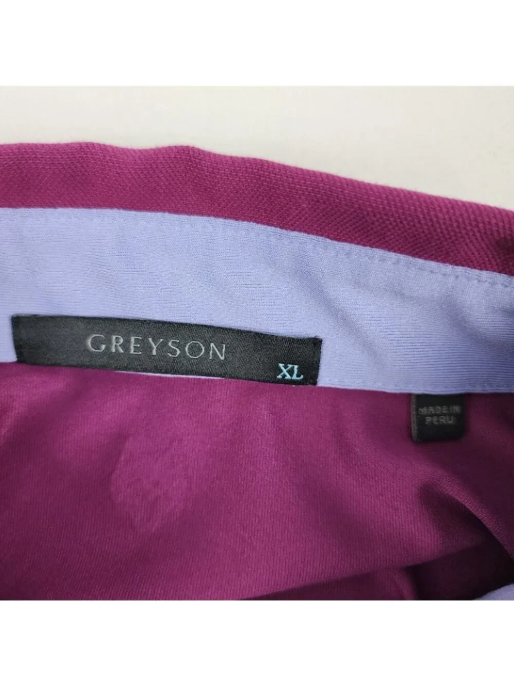 Greyson Shirt Mens XL Black Burgundy Geometric Novelty S/S Golf Polo